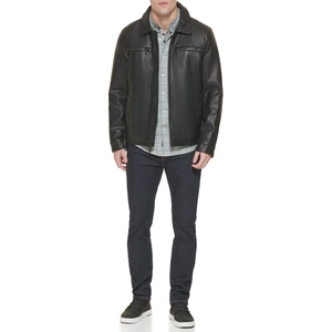 Chaqueta de Cuero Genuino para Hombre, Estilo Moderno, Prenda Exterior de Cuero Real Suave para Viajes Casuales y Uso Diario - Product Image 2