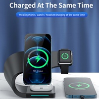 Support de charge sans fil magnétique pour iPhone avec charge rapide, sortie 7W, efficacité 78%, station d'accueil USB multifonction