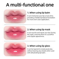 Baume à lèvres multifonction, soin hydratant, masque pour les lèvres, brillant à lèvres, lèvres douces et pulpeuses, lèvres lisses et naturelles, 7 tubes pour lèvres sèches