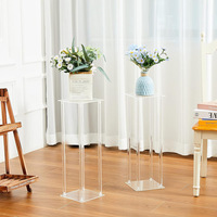 Support à fleurs en acrylique transparent pour décorations de mariage à domicile