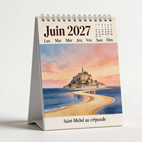 Calendrier de bureau 2027, calendrier de table personnalisé promotionnel, citations inspirantes quotidiennes, calendriers de table, calendrier perpétuel
