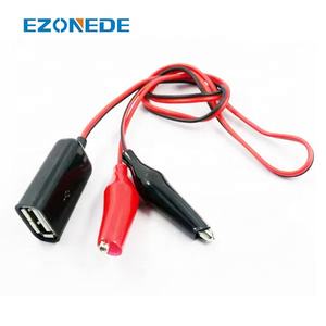 สายเคเบิลทองแดง1คู่50ซม. คลิปจระเข้พร้อมสายตัวเมีย + ขั้วต่อ USB ตัวผู้ทดสอบทองแดงที่หนีบจระเข้สำหรับการทดสอบ - Product Image 3