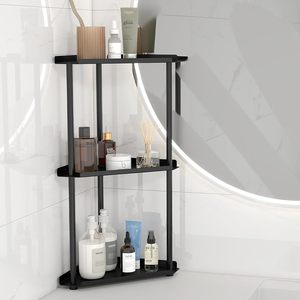 Triangular Bathroom Storage Rack Stainless Steel Multifunctional Corner Shelf Organizer For Cosmetics And Toiletries - Product Image 1