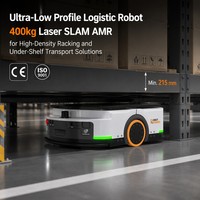 Robot logistique ultra-plat 500 kg avec laser SLAM AMR pour solutions de rayonnage haute densité et de transport sous étagère