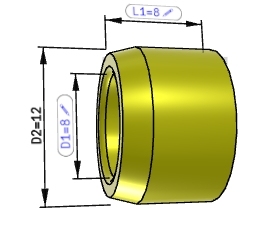 Bague de guidage en bronze sans huile avec lubrifiant solide pour systèmes de guidage de matrices - Product Image 3