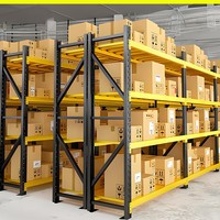 Étagère de stockage en tôle robuste pour entrepôt et garage, étagères sans boulons, métal, 4 niveaux, empilables, 200 kg, étagère en acier pour entrepôt