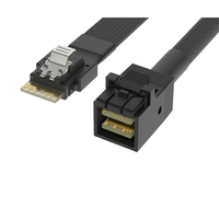 PCIe 4.0 SlimSAS 8i SFF-8654 to Mini SAS HD SFF8643 24 Gb/s kabel Server Hard Disk 50CM & Panjang 80CM untuk aplikasi elektronik