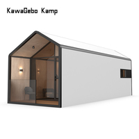 Kawagebo Kamp personnalisé en aluminium 28 ㎡ mini villa de luxe extérieure préfabriquée modulaire pomme cabine pour hôtel