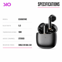 Écouteurs avec son stéréo 5.3, portée de transmission de 10 m, pour conférences, réunions, podcasts, trajets quotidiens, appels et audiobooks