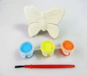 Handmade Drawing Educational Toy Gift With Ceramic Acrylic Paint Gypsum Toys For Painting