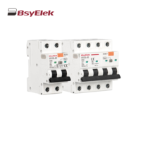Pabrik Cina 400V 1P + N 2P 3P + N 4P 4.5kA 63Amp RCBO pemutus sirkuit dengan sertifikat CE