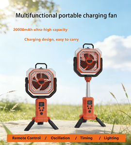 Portable Mist Cooling Camping Led <b>Light</b> <b>Timer</b> Rechargeable Battery Powered Fan <b>With</b> Tripod for Hiking Tent - Product Image 3
