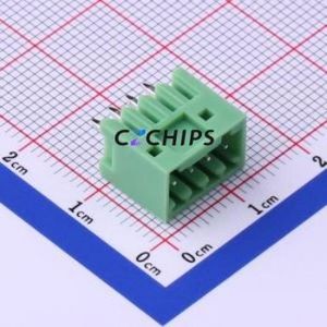 KF2EDGV-2.54-4P Plug-in Terminal Block Through hole,P=2.54mm Connector Board-to-Board / Socket - Closed 1x4P 2.54mm Green - Product Image 1