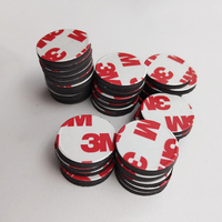 Lembaran Magnet Fleksibel Karet Vinyl Bulat Kecil dengan Perekat untuk Pembuatan Magnet Foto DIY