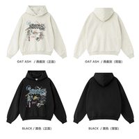 Sweatshirts à capuche pour couples, style streetwear, avec impression graffiti amusante, décontractés, épais, DTG, coupe oversize