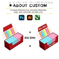 X418 Cadeaux créatifs, notes autocollantes personnalisées avec boîte, blocs-notes promotionnels pour le bureau, boîte en papier avec blocs-notes autocollants