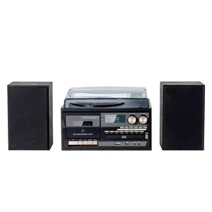 Custom Retro Vinyl Record Player Multi-function CD Tape Radio USB SD BT <b>Speaker</b> Remote Control MDF Wood Indoor Outdoor Gift - Product Image 4