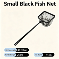 Épuisette professionnelle pour aquarium, grande taille, à large ouverture, mailles fines, manche en nylon souple, écologique, pour aquarium d'eau douce et marine