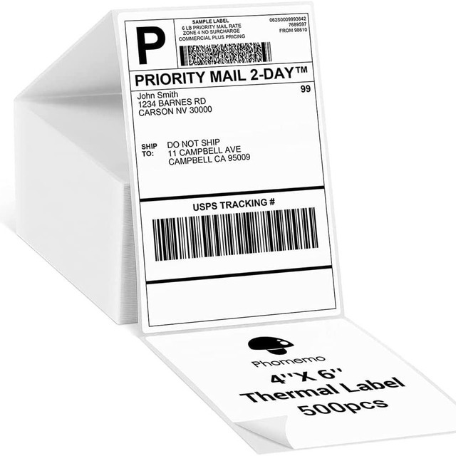 Customizable Color Heat-sensitive Thermal Paper Electronic Logistics Barcode Three-proof Label HuiMingFeng HMF-341