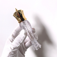 Tubes de brillant à lèvres 2023 Vintage Crown Top Shape Queen Mermaid, Contenant de brillant à lèvres de luxe Princesse Royale Couronne Dorée 5ml