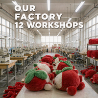 Jouets en peluche fraise personnalisés OEM ODM, lapin en peluche à oreilles de fraise, vente en gros