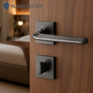 Manija de Puerta Moderna de Aleación de Zinc con Cuerpo de Cerradura de Acero Inoxidable 304 para Hoteles - Product Image 2