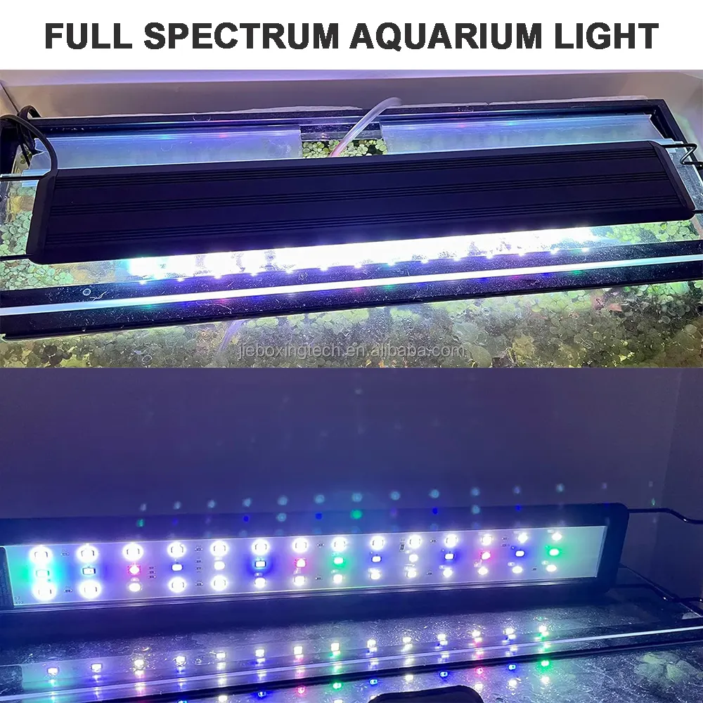 24-32 inç tatlı su akvaryum için balık tankı ışık zamanlayıcı otomatik açık/kapalı akvaryum arka plan ışığı ile 3 aydınlatma modları 21W