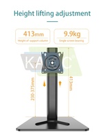 Supports d'écran simples KALOC Factory, support d'écran de bureau à fixation simple, compatible avec les écrans de 17 à 32 pouces/2 à 9 kg