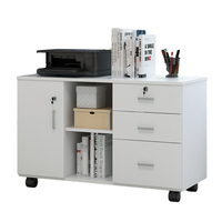 Armoire à roulettes moderne, armoire de rangement pour bureau à domicile avec compartiment ouvert