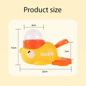 Baru bebek kuning kecil ramah lingkungan plastik mangkuk pemberi makan hewan peliharaan otomatis mainan interaktif portabel untuk kucing dan anjing - Product Image 2