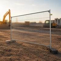 Panneau de clôture temporaire galvanisé à chaud 10x6,5 pieds, barrière de sécurité en treillis soudé pour la construction et les événements