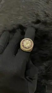 แหวนนิ้วฮิปฮอปสีทองแท้14ตันประดับเพชรแท้สำหรับงานปาร์ตี้ของผู้หญิงและงานแต่งงานเครื่องประดับแฟชั่นราคาไม่แพง - Product Image 4