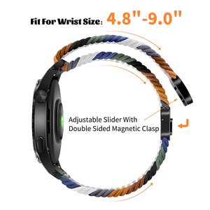 Correa Ajustable de 20mm 22mm, Banda Deportiva Transpirable de Tela Elástica con Cierre Magnético de Nailon para Reloj Inteligente, para Hombre y <span class=keywords><strong>Mujer</strong></span> - Product Image 6