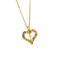 Collier Cœur Croix en Zircon pour Femme, Chaîne de Pull en Acier Inoxydable Plaqué Or, Luxe Léger, Mode Haut de Gamme, Accessoire Cadeau