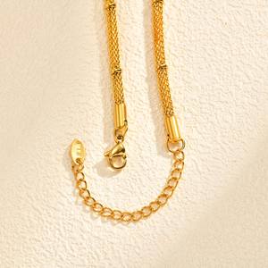 Unisex thép không gỉ trang sức vòng cổ mô hình hình học lưới chuỗi Choker Vòng cổ cho phụ nữ người đàn ông - Product Image 3