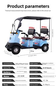 Quadricycle électrique de golf à énergie nouvelle, <span class=keywords><strong>4</strong></span> <span class=keywords><strong>places</strong></span>, carrosserie ouverte, véhicule électrique avec une vitesse de 30 à 50 km/h et une autonomie de 50 à 70 km, à vendre - Product Image 3