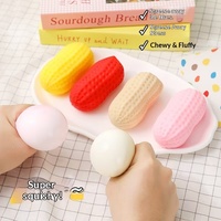 Balle anti-stress créative en caoutchouc souple en forme d'arachide, à rebond lent, quatre couleurs, jouet viral pour jeunes, best-seller, livraison directe
