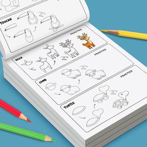 Livre de <span class=keywords><strong>dessin</strong></span> pour enfants débutants, pour les tout-petits, les enfants de maternelle - Livre de gribouillage et de coloriage étape <span class=keywords><strong>par</strong></span> étape, papier pour peinture à la gouache, 32 pages - Product Image 4