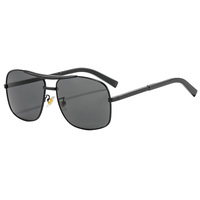 YHY Nouvelles Lunettes de Soleil Rétro Grand Cadre Style Pilote avec Branches à Ressort UV400 Monture Complète pour Conduite et Cyclisme
