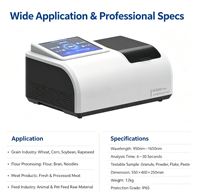 Spectromètre de bureau IR2000 Pro à spectre complet Vis-NIR, analyseur de composition non destructif pour céréales, aliments et aliments pour animaux