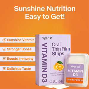 Tiras Orales de Vitamina D3 Sin Azúcar OEM/ODM para la Salud Ósea e Inmunológica de Adultos, Veganas y Sin Gluten, de Disolución Rápida, Muestra Gratis - Product Image 4