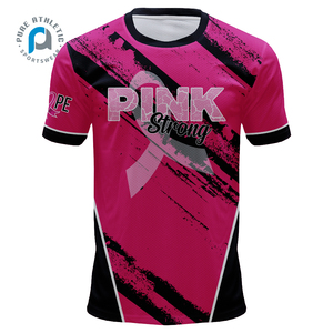 Breast Cancer Awareness Shirt For Women - Sequin Pink Ribbon Tee, Short Sleeve, Cotton Blend - View #3