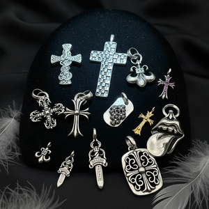 Vintage Tungsten Steel Cross Necklace <strong>Pendant</strong> <strong>Men's</strong> High-End Fleur De Lis Sword Jewelry Antique Religious Charm for Boys - Product Image 6