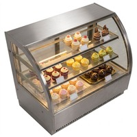 Mostrador Refrigerado Ventilado para Pastelería, Vitrina Exhibidora de Bebidas, Refrigerador Bajo Mostrador para Botellas