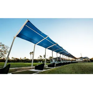 高尔夫球场遮阳篷帆，用于测量HDPE遮阳网张力结构遮阳帆多色遮阳篷