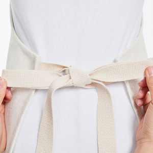 Tabliers pour adultes en lin de jardin de <span class=keywords><strong>cuisine</strong></span> à sublimation personnalisée de haute qualité vierge personnalisée à la mode avec poches - Product Image 4