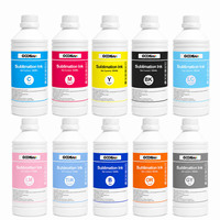 Encre de sublimation pour impression textile par transfert thermique, 10 couleurs, pour têtes d'impression Epson S3200, Kyocera, Ricoh, Konica, Starfire, Panasonic
