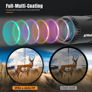 스피나 광학 VoidRax 4-40x56 FFP 레드 그린 조명 사냥 범위 34mm 튜브 FMC 전문 전술 광학 조준경 - Product Image 6