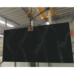 HIC Quartz Ancona Black F203, surface solide élégante, moderne et luxueuse, design intérieur en granit, hôtels, cuisines, maisons, grandes dalles murales 5+ - Product Image 6