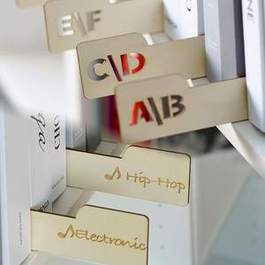 Séparateurs de disques vinyle personnalisés, guides d'organisateur de porte-disques en bois A-Z alphabétique - Product Image 4